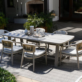 Classic Home Agnes 94" Outdoor Dining Table Gray Model 51005877
